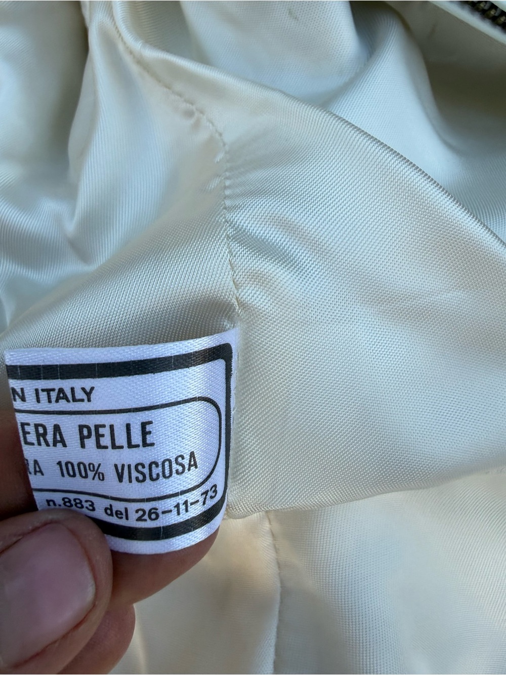 Vera Pelle White Women's Leather Zip Jacket - Picture 9 of 12